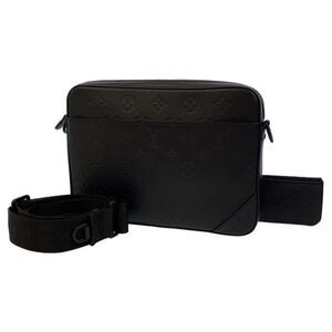 Louis Vuitton Shoulder Bag Monogram Shadow Duo Messenger Black